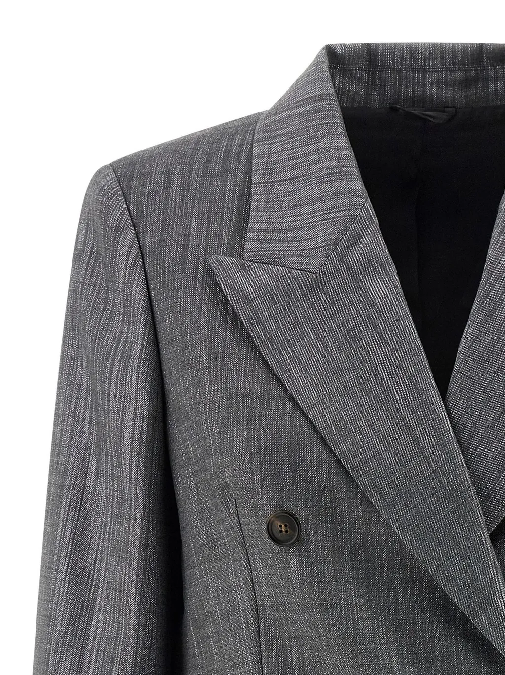 Monile Detailed Double-Breasted Blazer