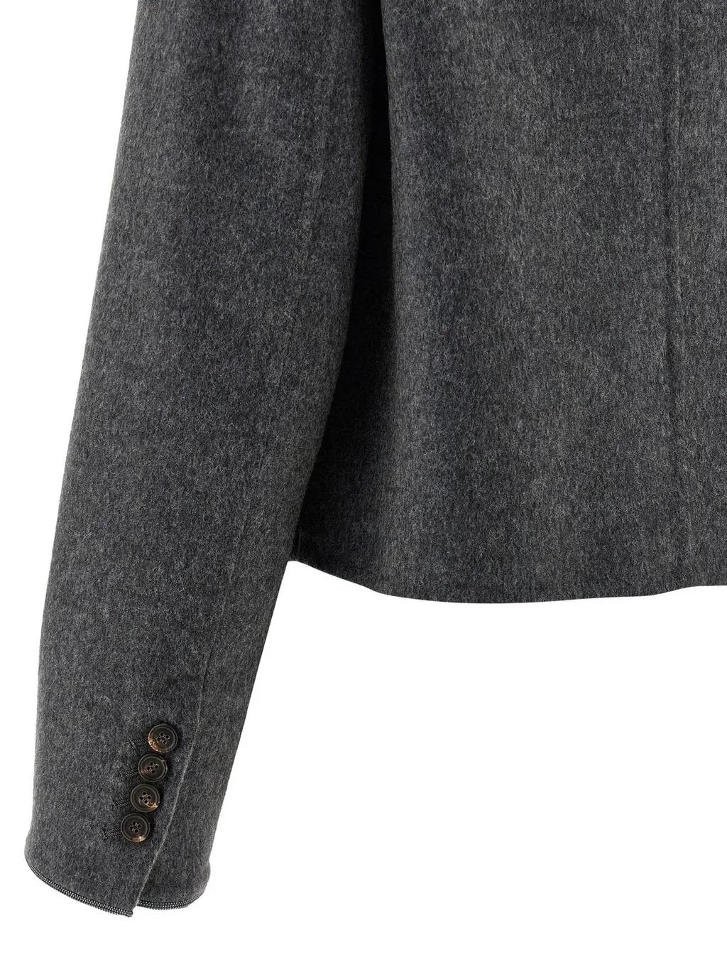 Single-Breasted Cropped Jacket