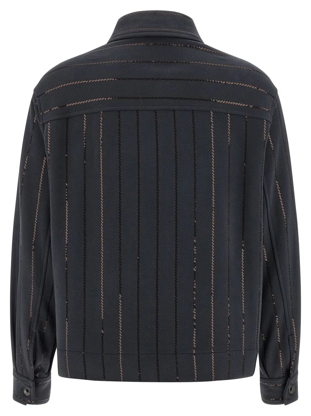 Sequin Embellished Fleece Shirt