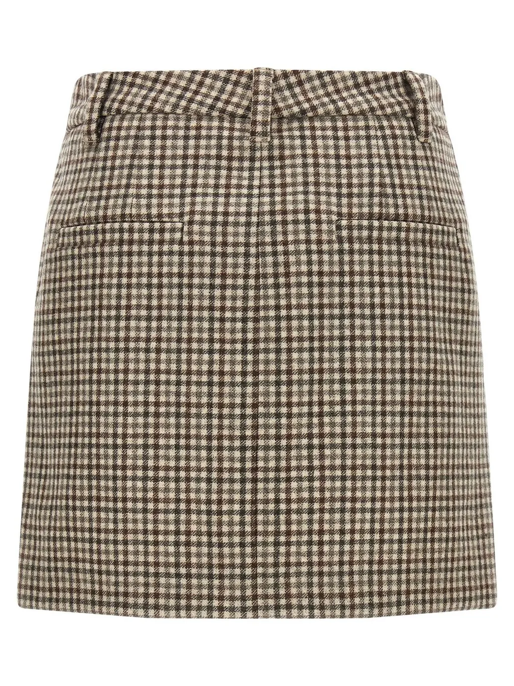 Checked Pleated Mini Skirt