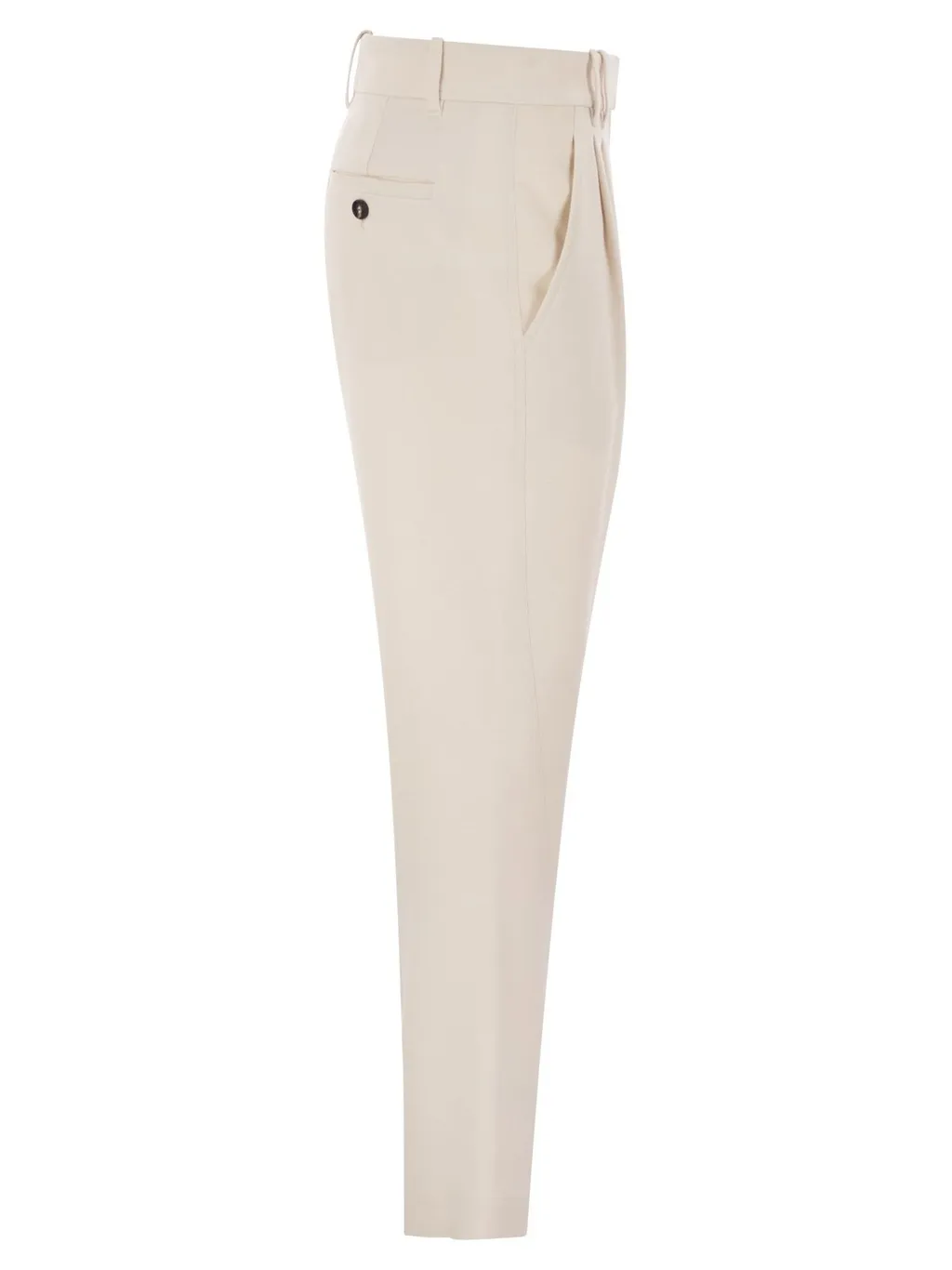Pleated Tapered Leg Trousers