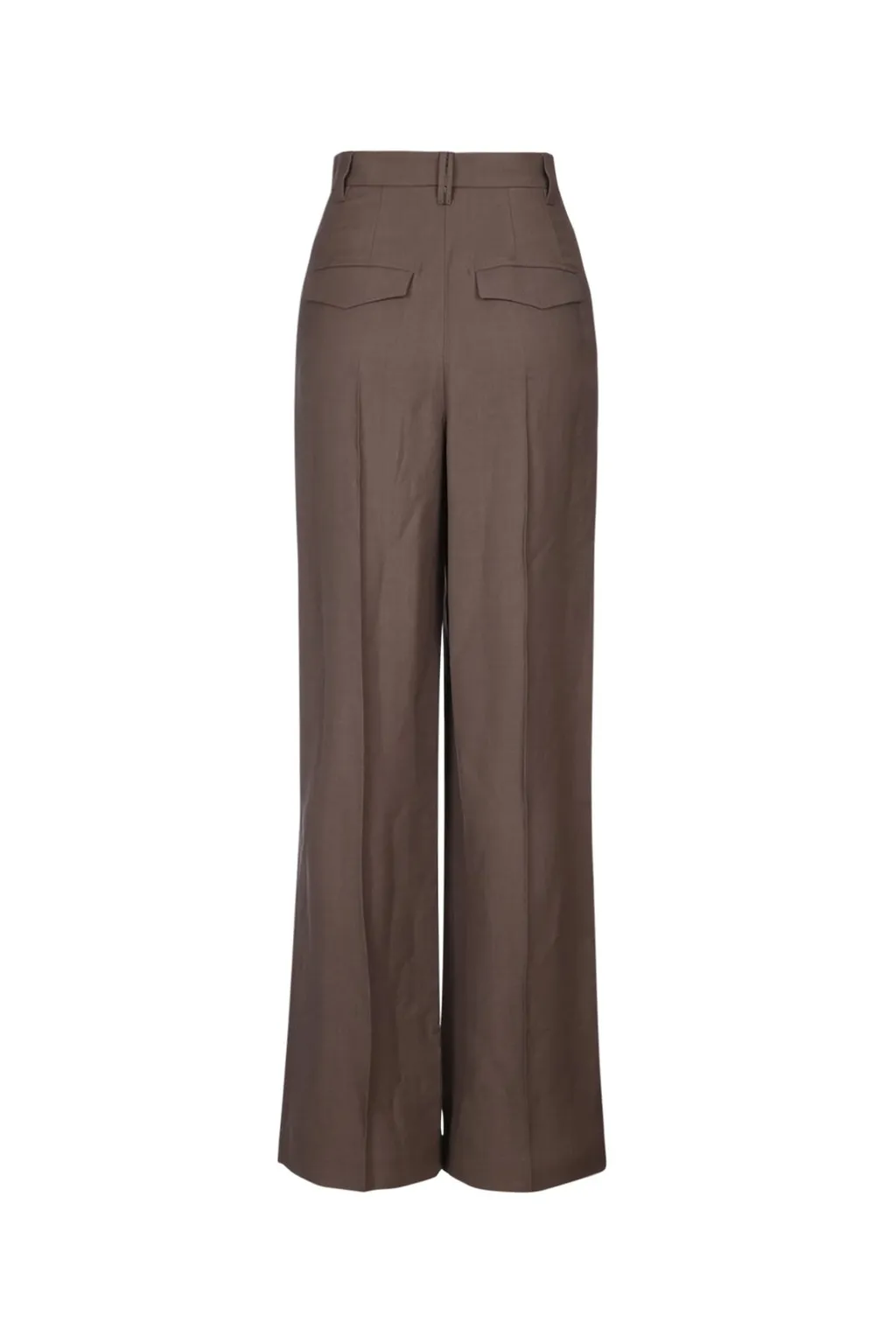 Pleated Straight-Leg Trousers
