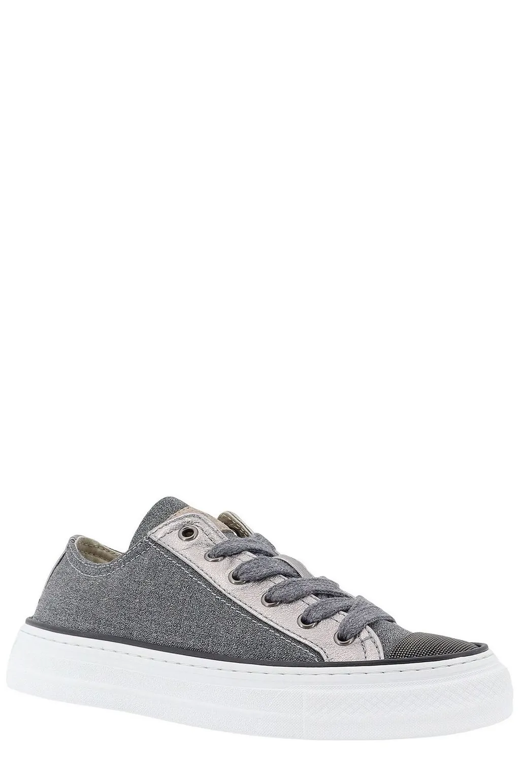Panelled Lace-Up Sneakers
