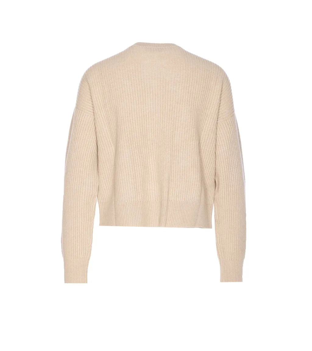 Crewneck Knitted Cardigan