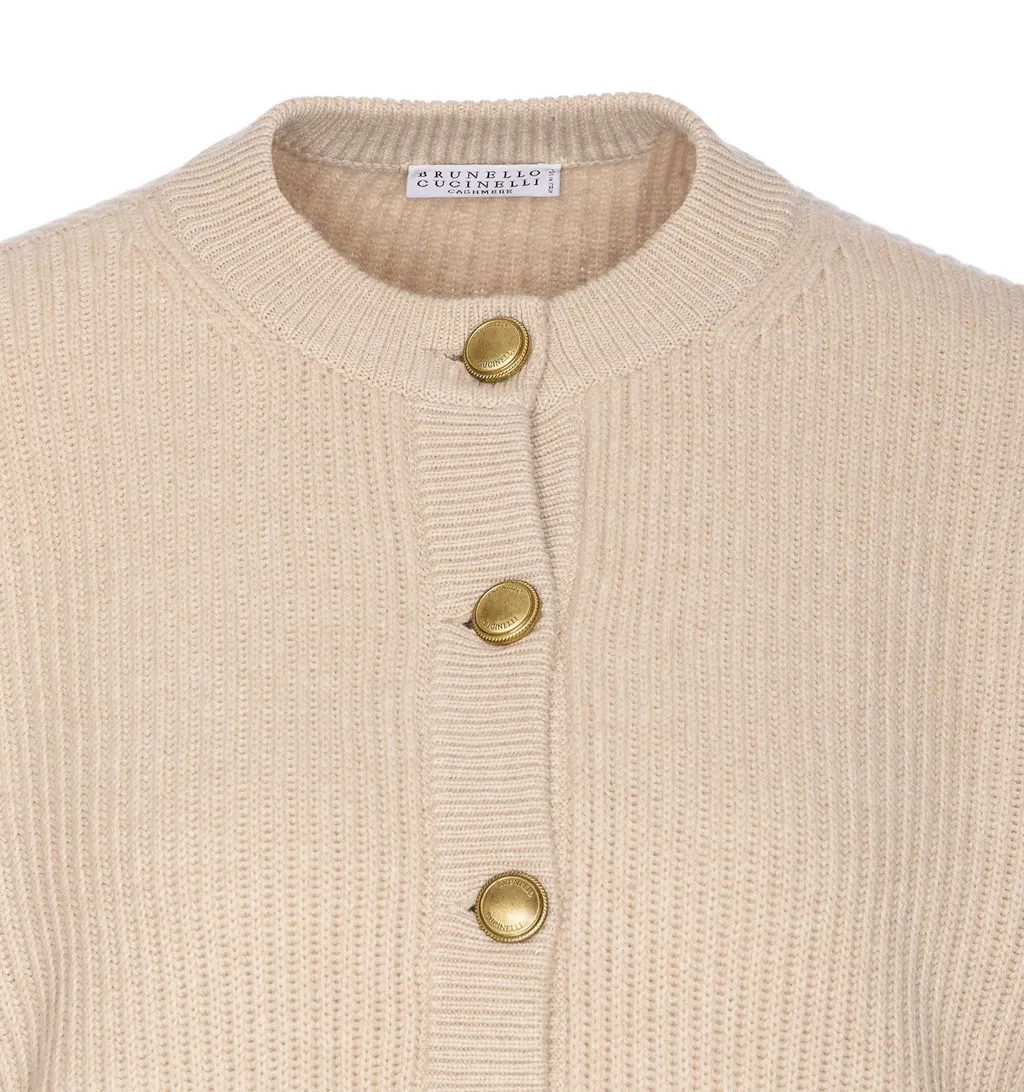 Crewneck Knitted Cardigan