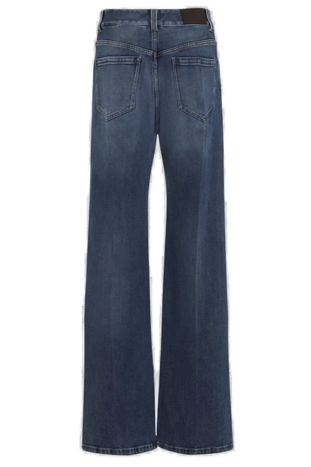 Logo Patch Flared Leg Jeans