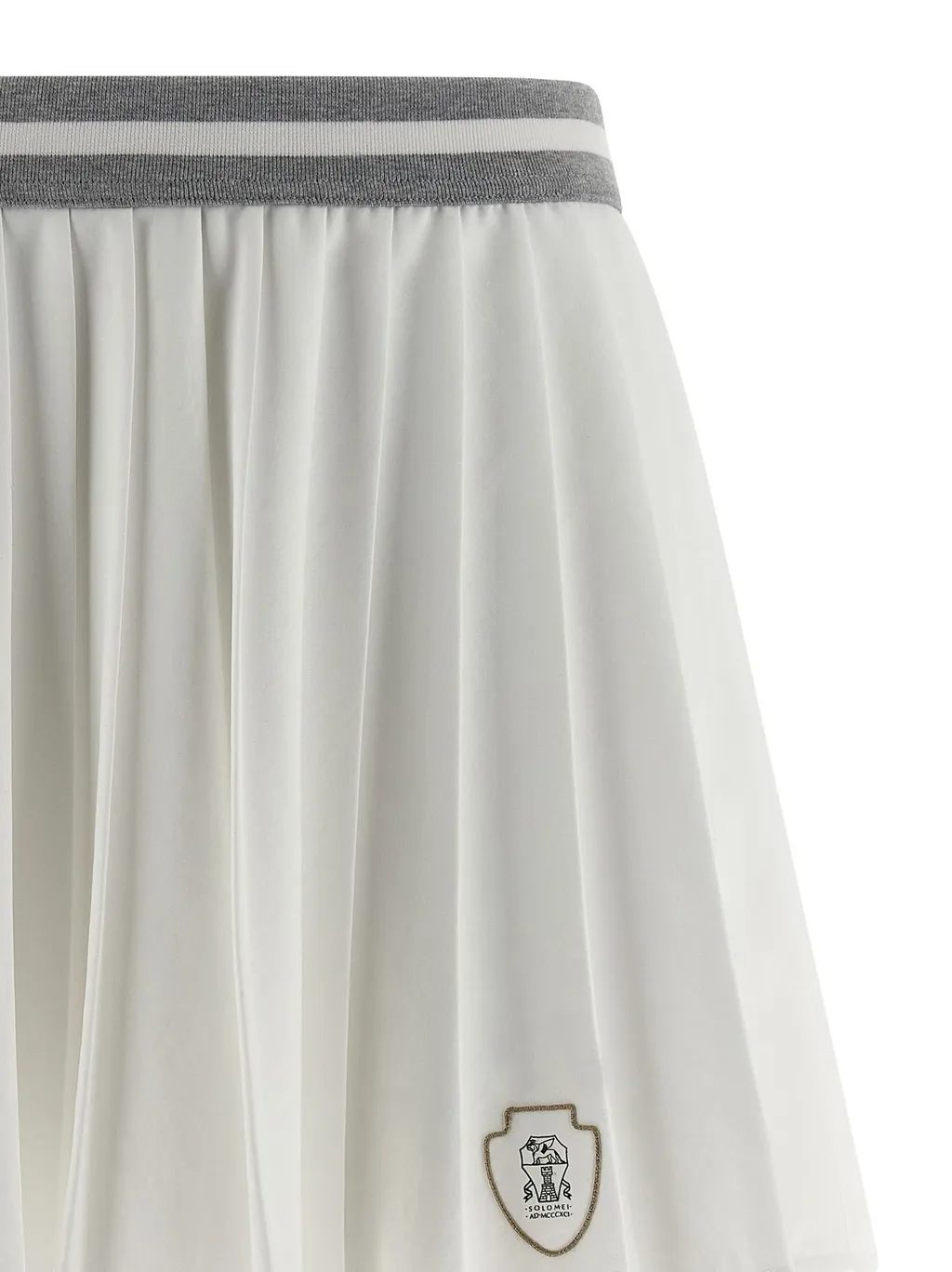 Logo Pleated Skirt