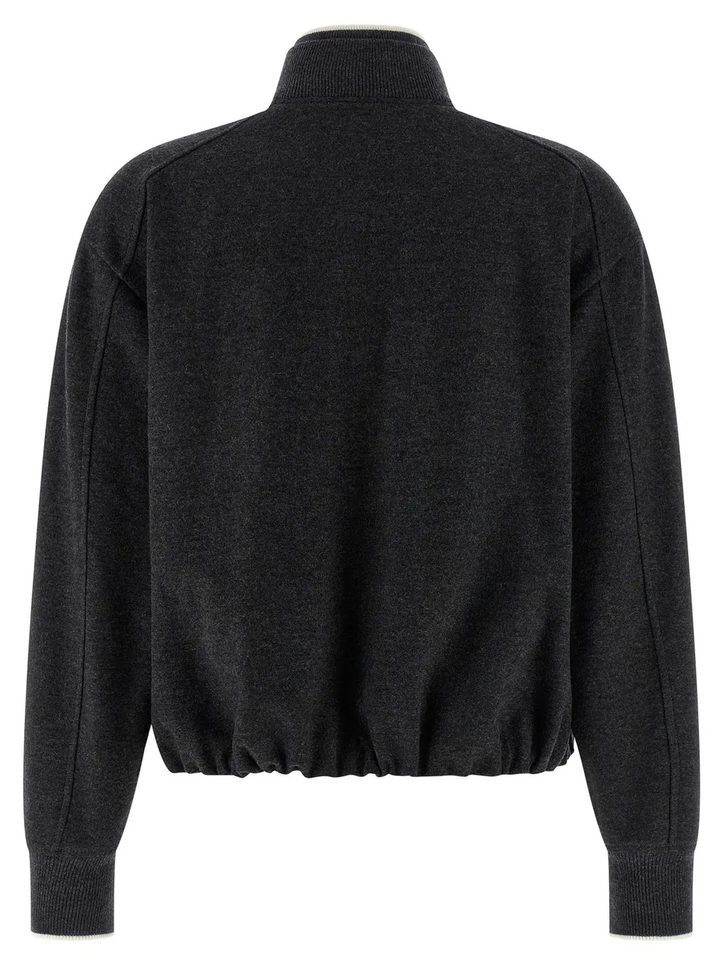 High Neck Long-Sleeved Sweatshirt