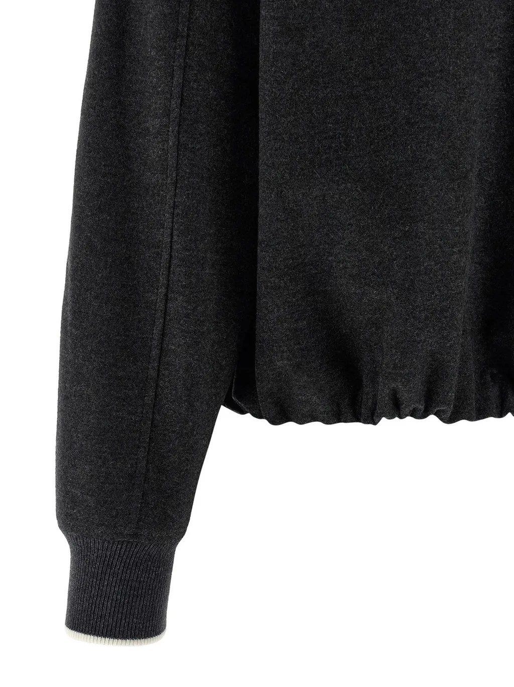 High Neck Long-Sleeved Sweatshirt
