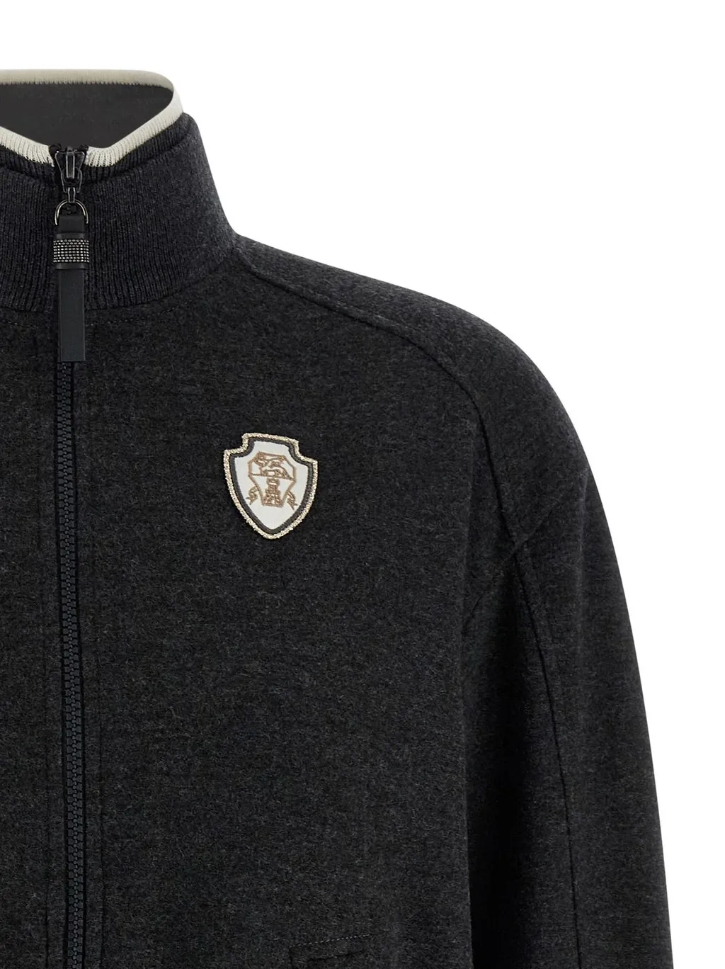 High Neck Long-Sleeved Sweatshirt