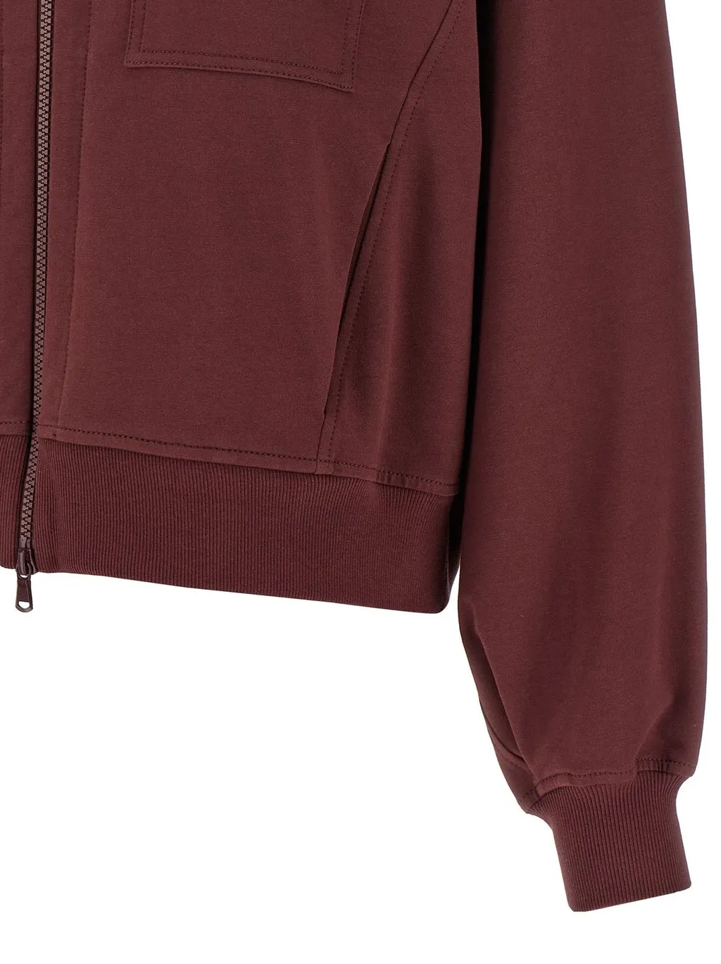 Pocket-Detail Zip-Up Sweatshirt