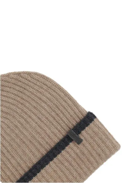Embellished Ribbed-Knit Beanie