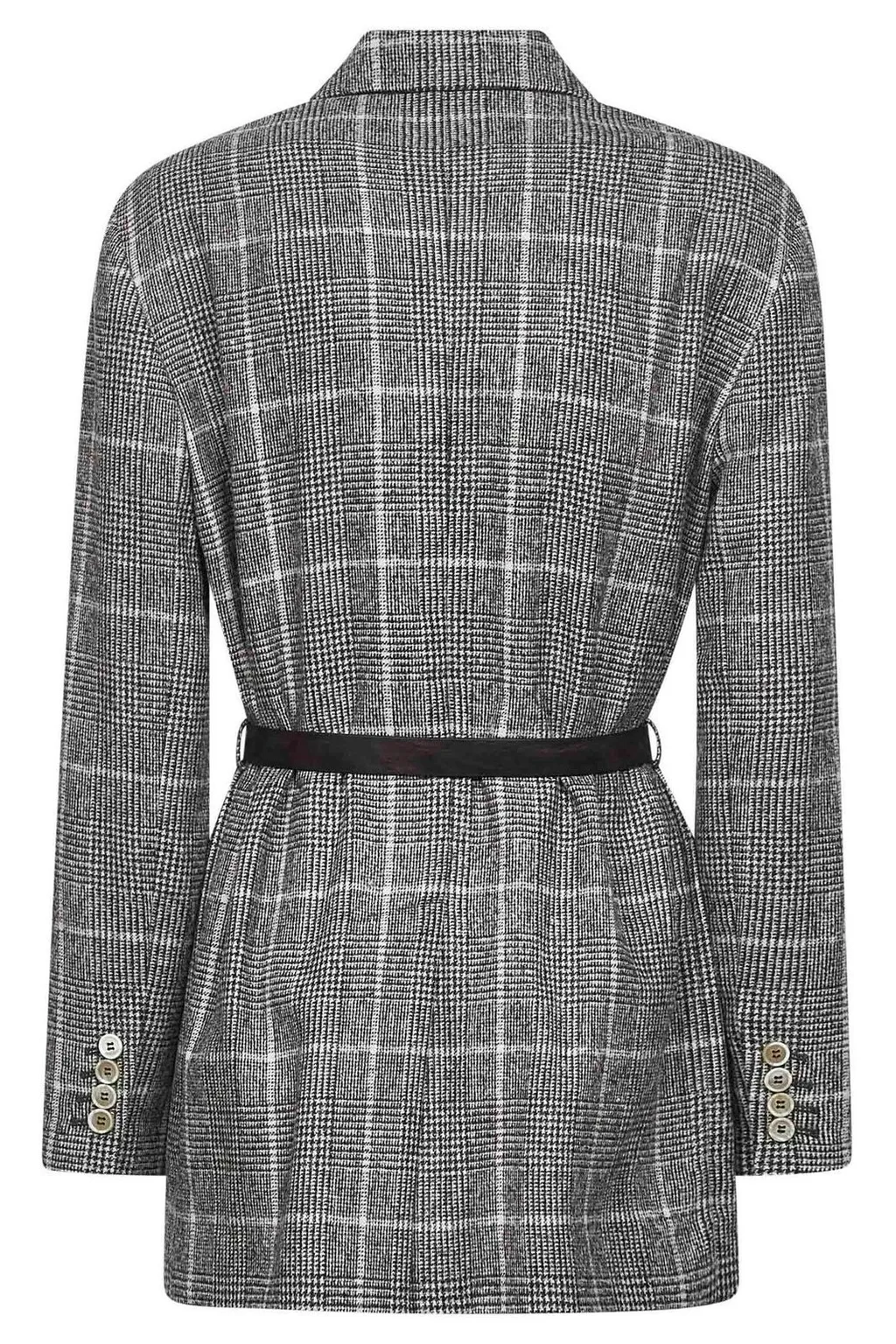 Checked Belted Jacket
