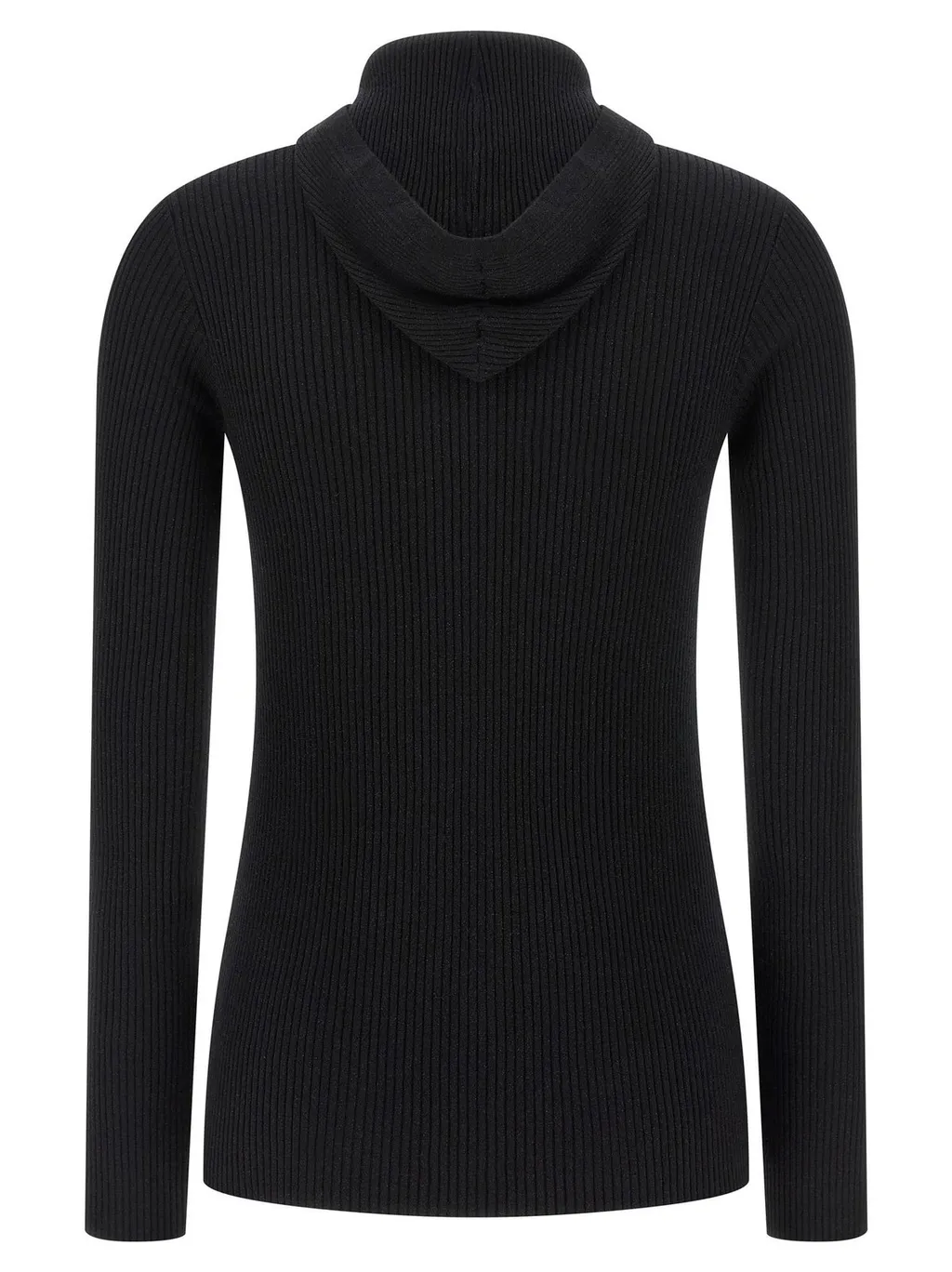 Hooded Ribbed Sweater