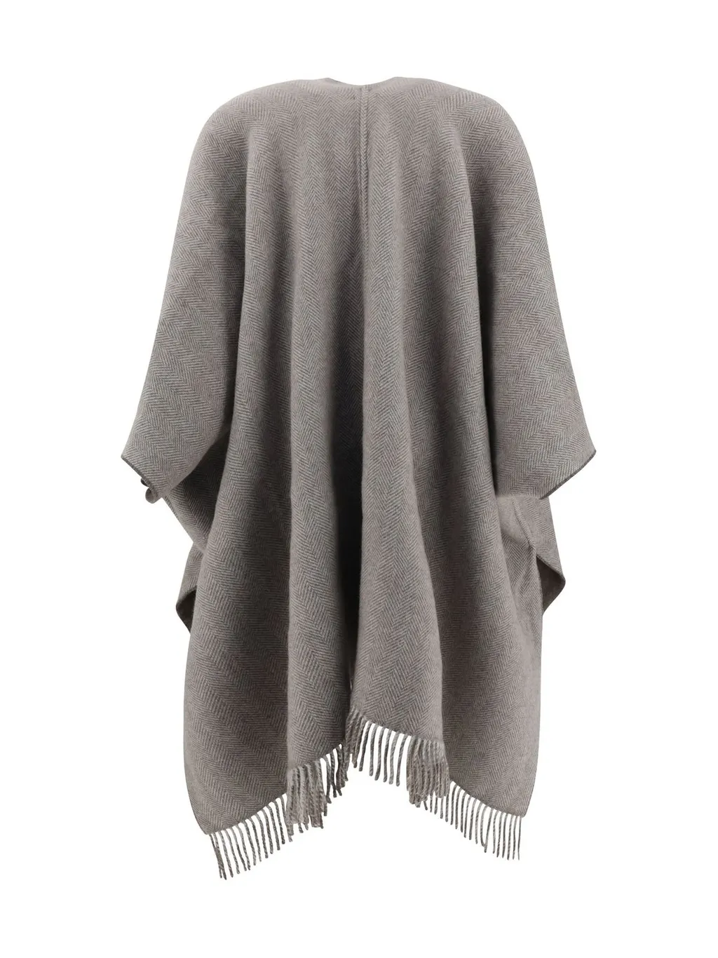 Reversible Fringed-Edge Poncho