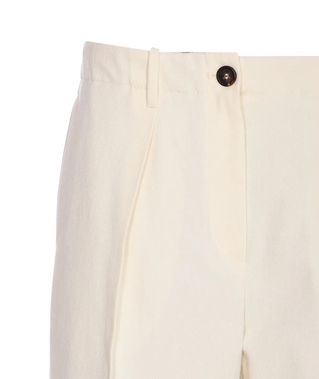Pleated Cropped Trousers