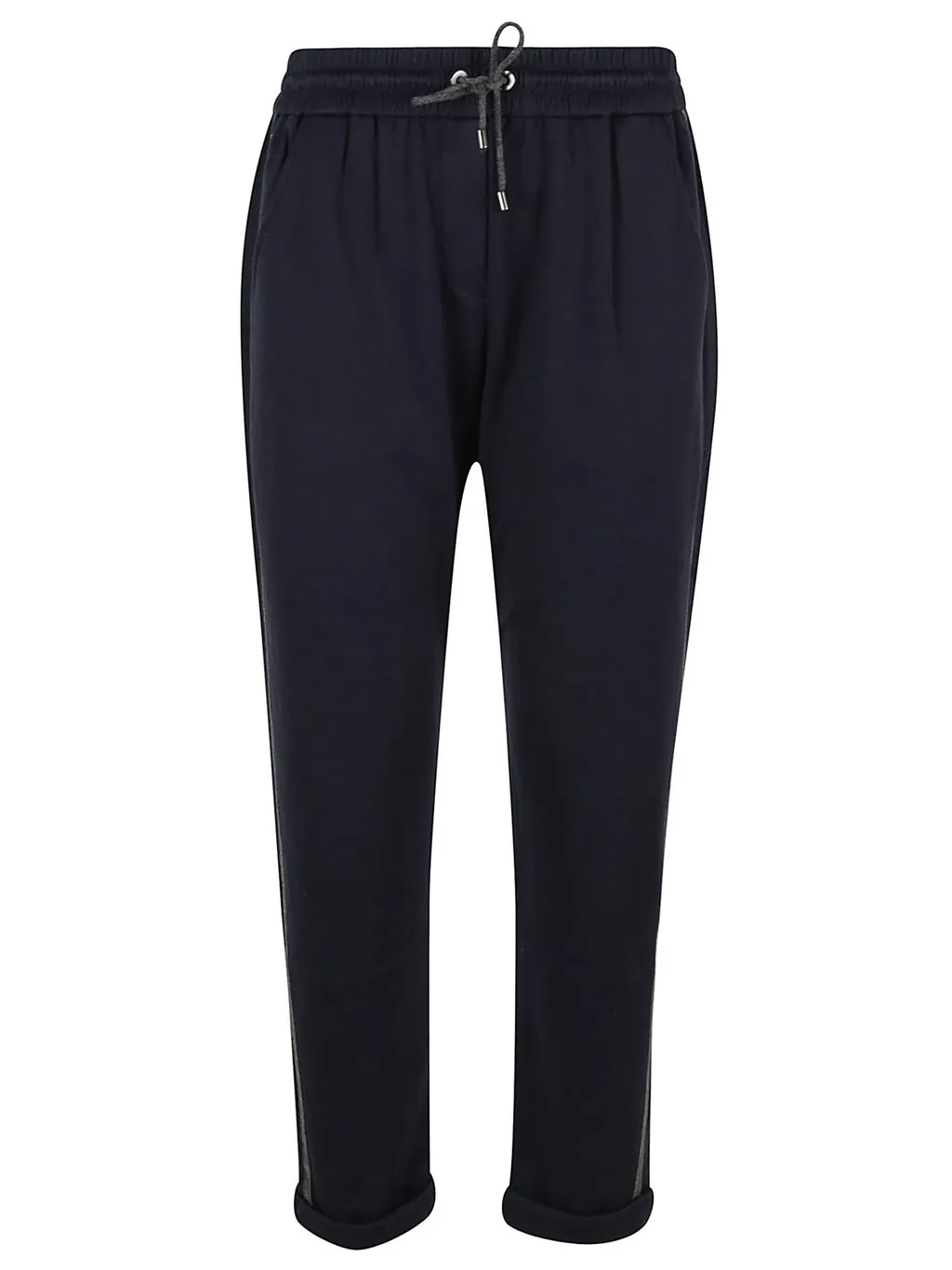High-Waisted Drawstring Track Pants