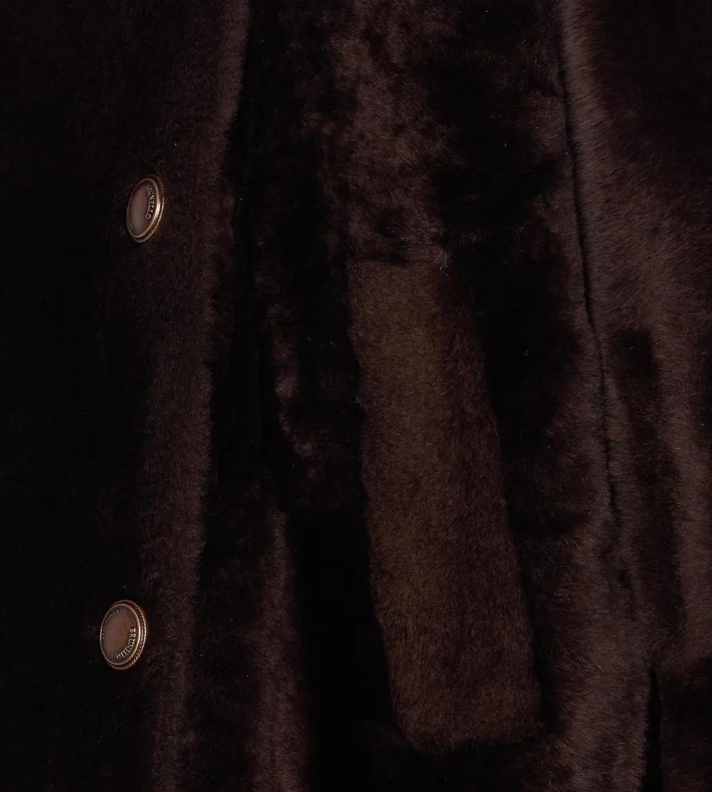 Double-Breasted High Neck Jacket
