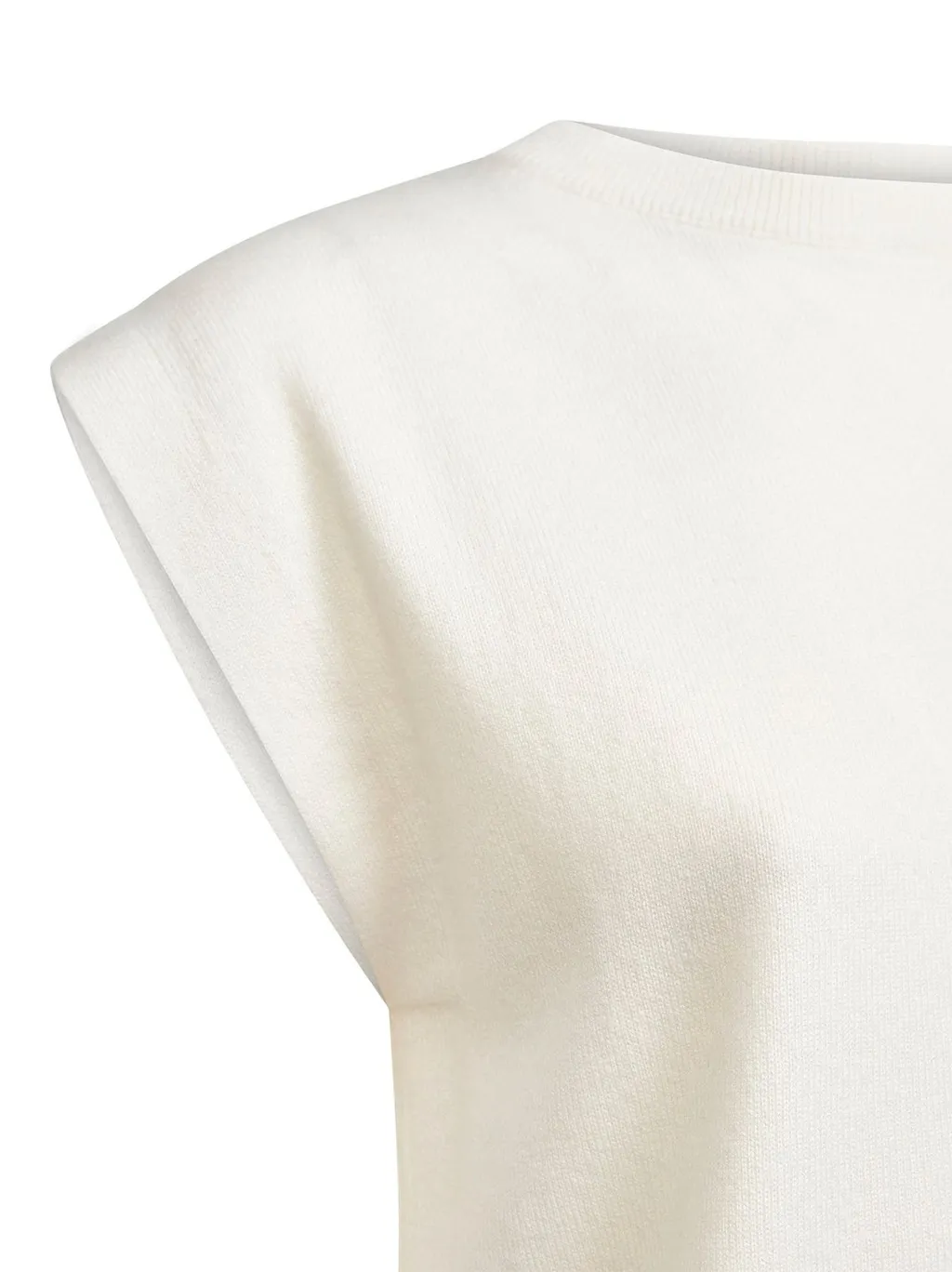 Cap Sleeved Crewneck Sweater