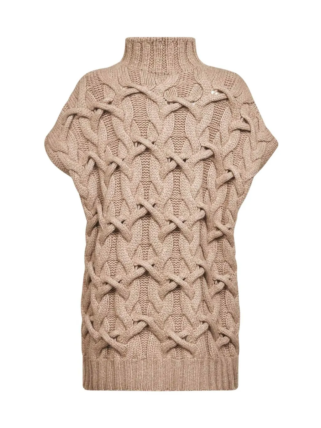 Mock Neck Knitted Sweater