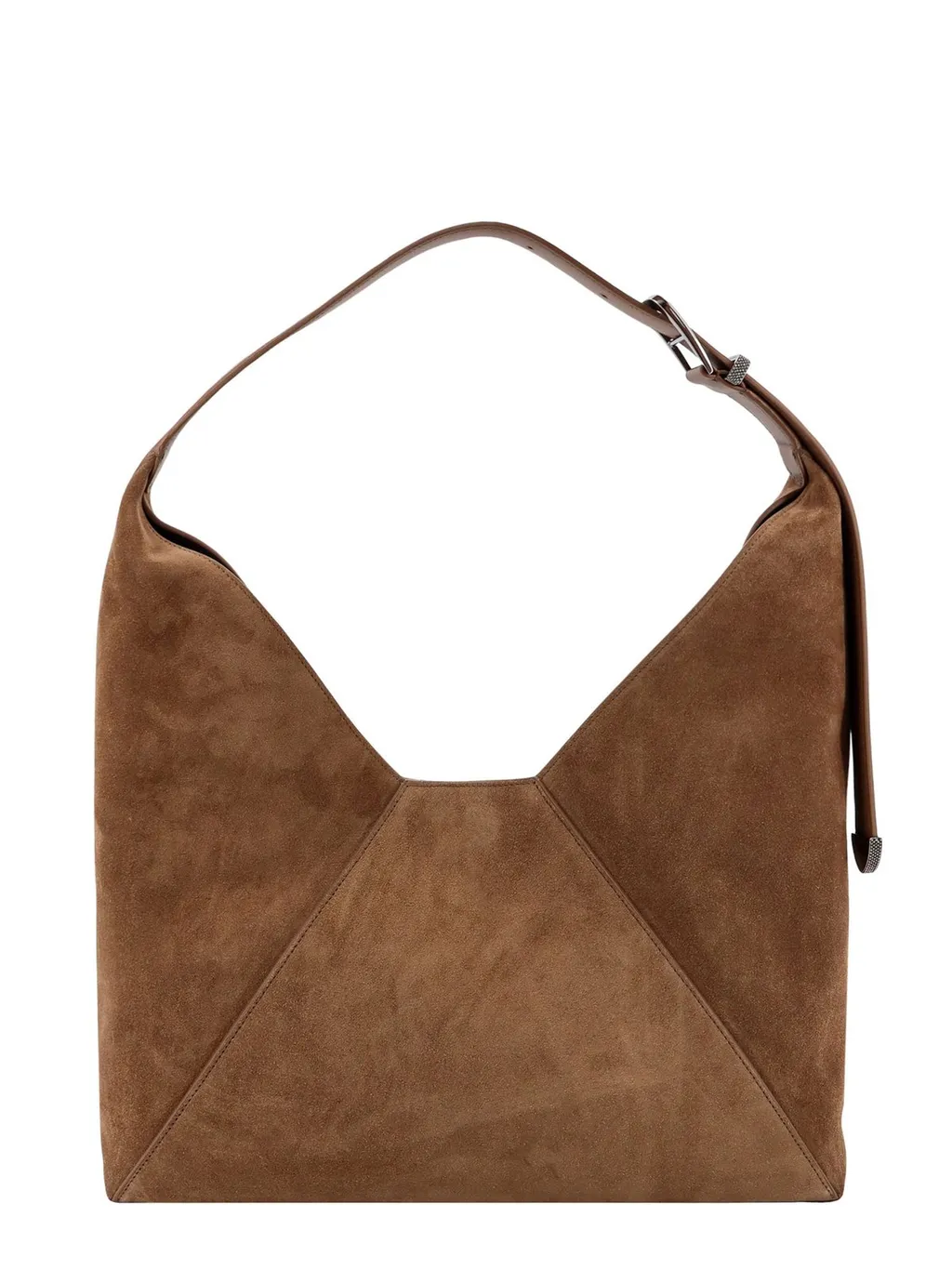 Logo Printed Panelled Shoulder Bag