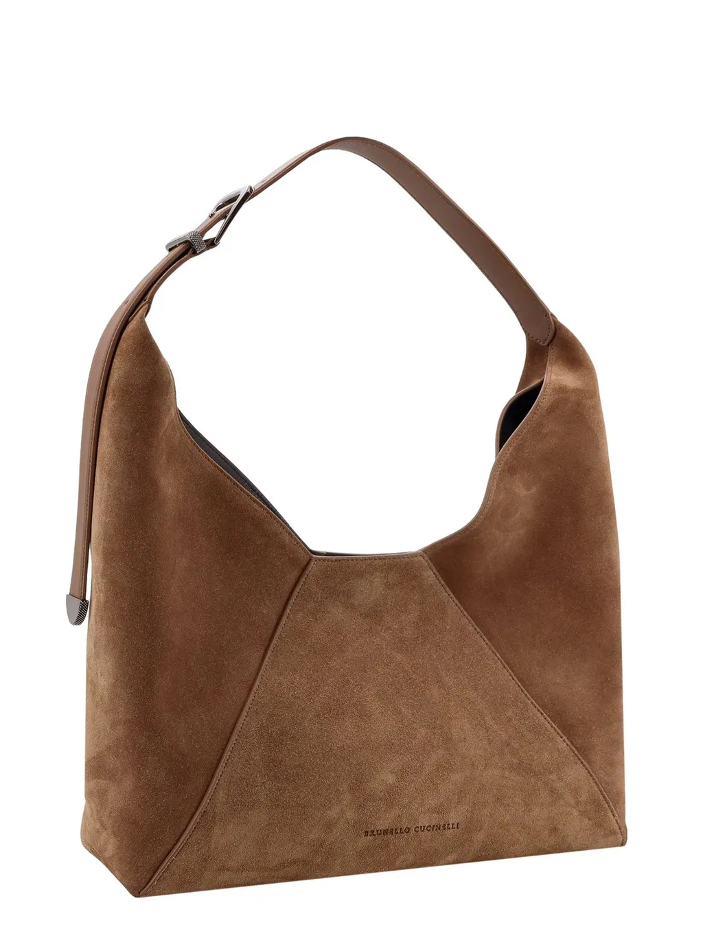 Logo Printed Panelled Shoulder Bag