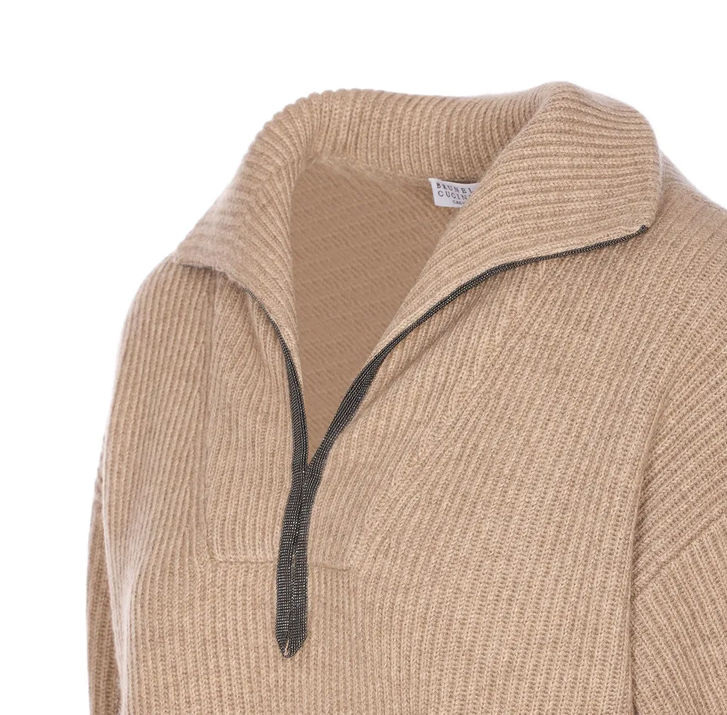 Long-Sleeved Half-Zipped Jumper