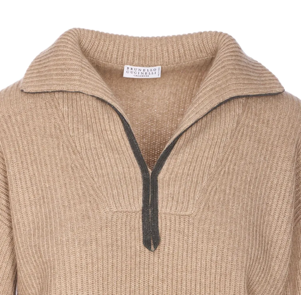 Long-Sleeved Half-Zipped Jumper