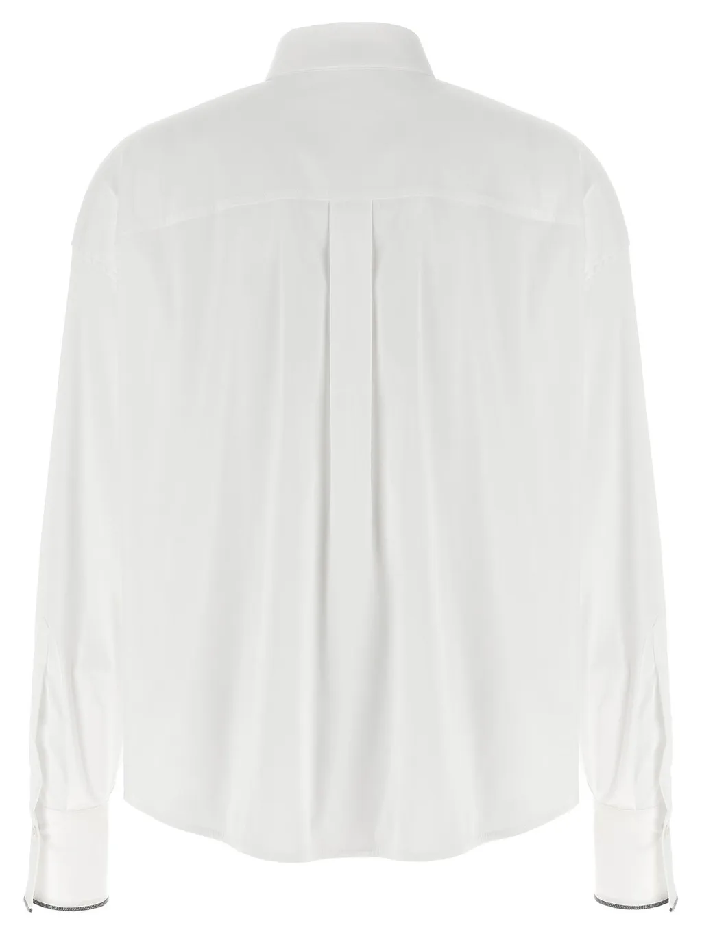 Shiny Cuff Stretched Poplin Shirt