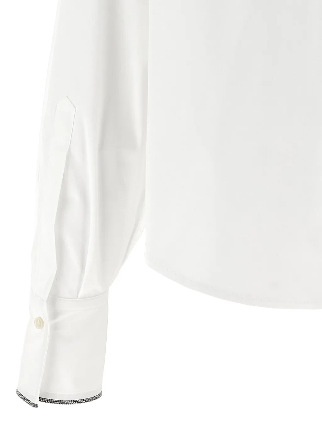 Shiny Cuff Stretched Poplin Shirt
