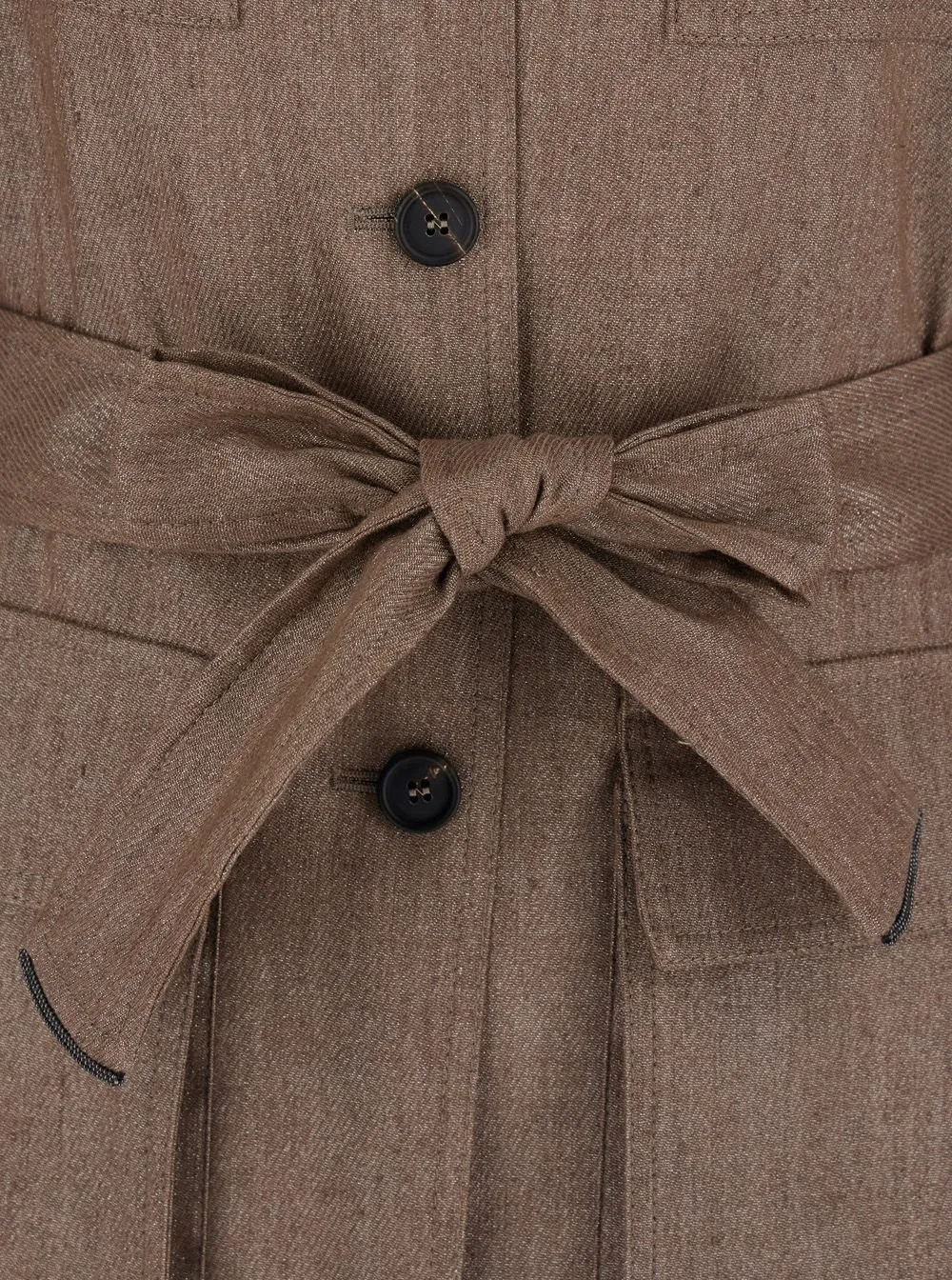 Long-Sleeved Belted Jacket