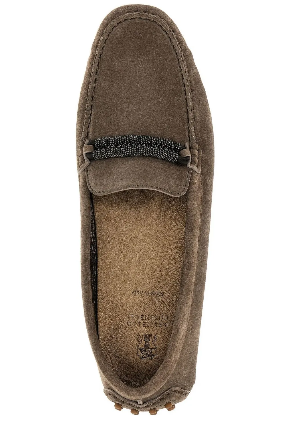 Monili Chain Detailed Slip-On Loafers