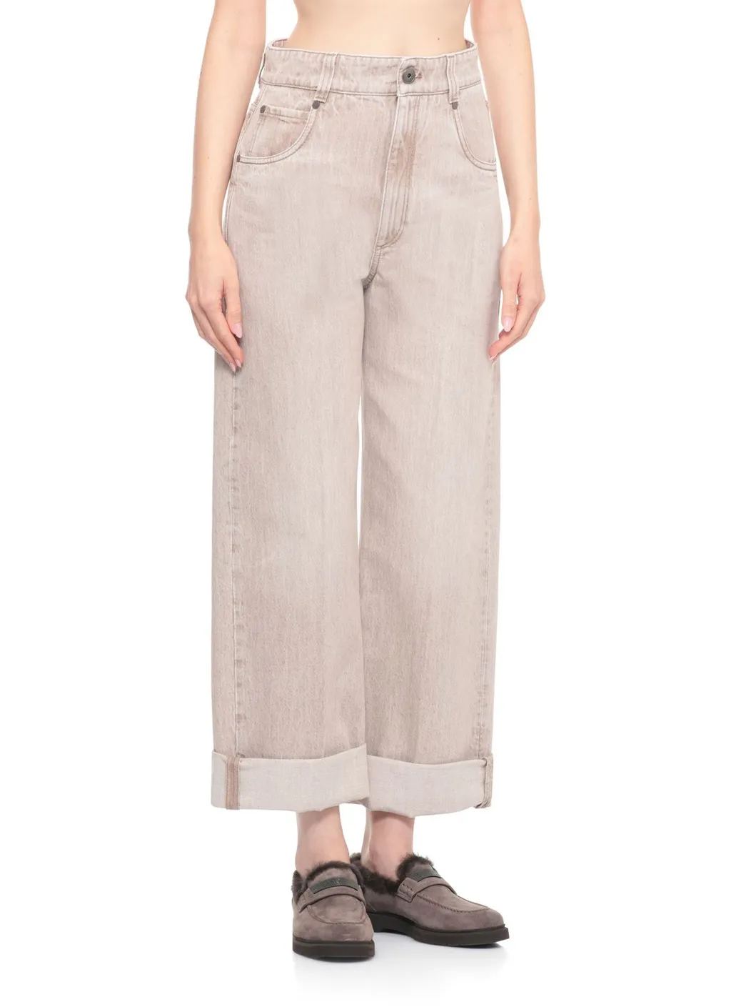 Logo Patch Straight Leg Pants