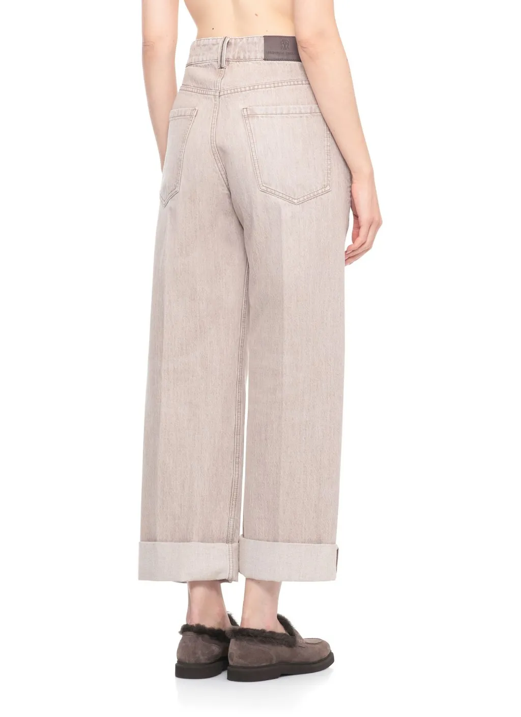 Logo Patch Straight Leg Pants