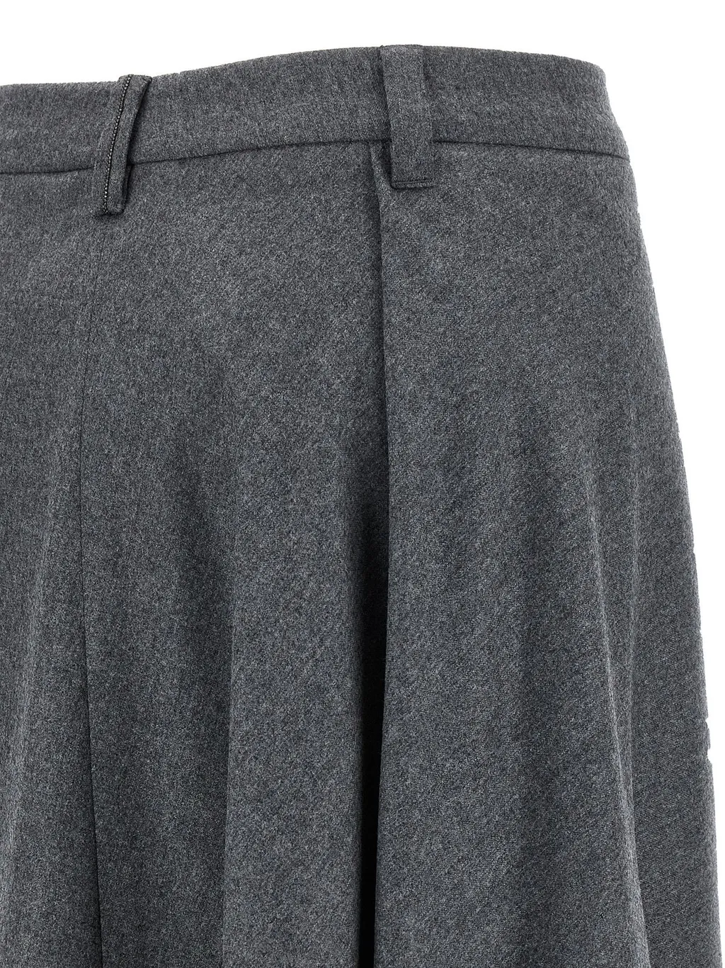 Asymmetrical Hem Midi Skirt