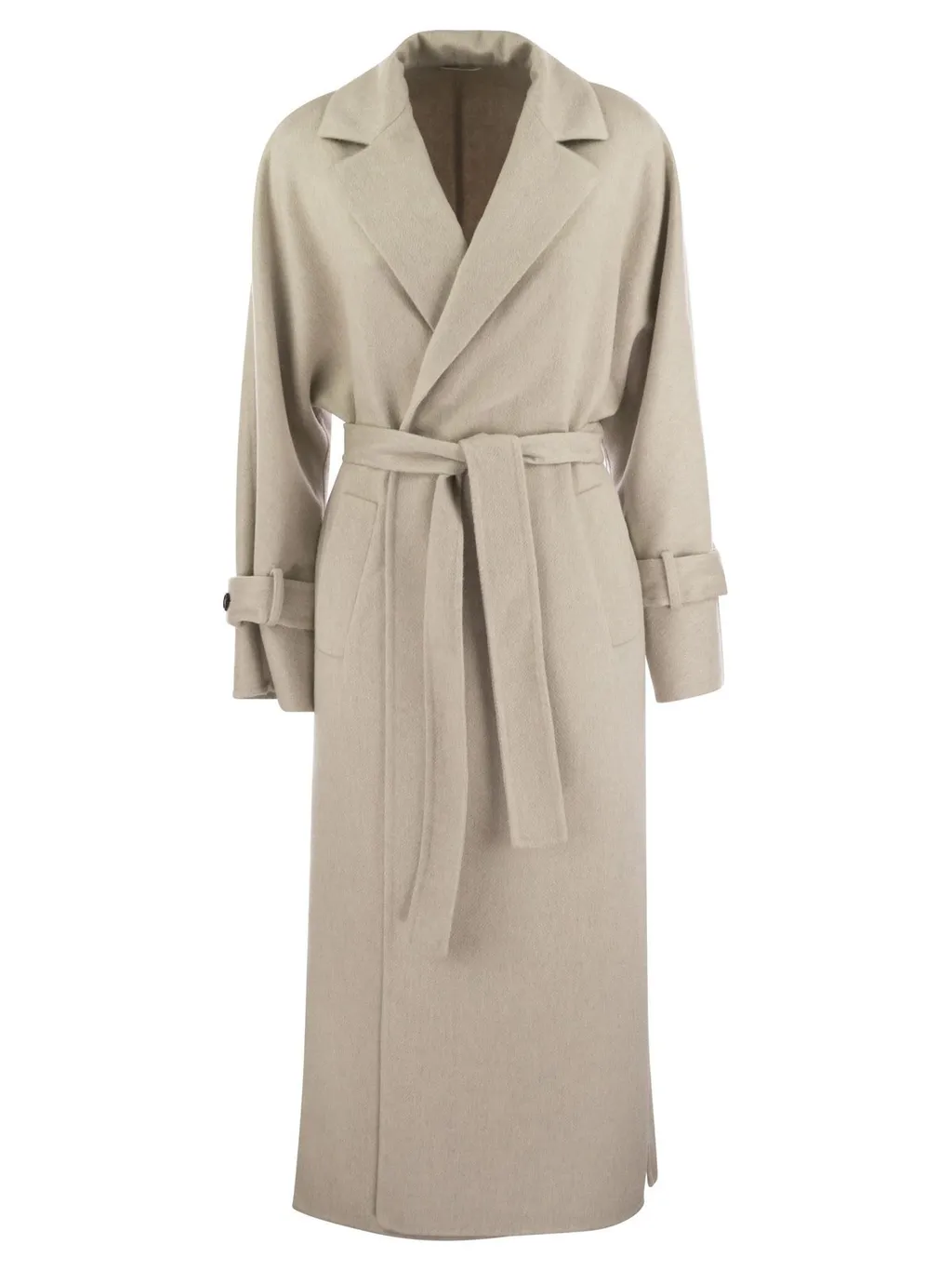 Monil-Embellished Tied-Waist Coat