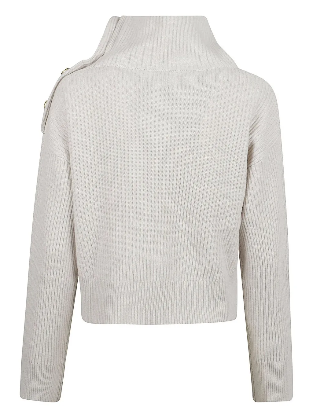 Button Detailed Turtleneck Jumper