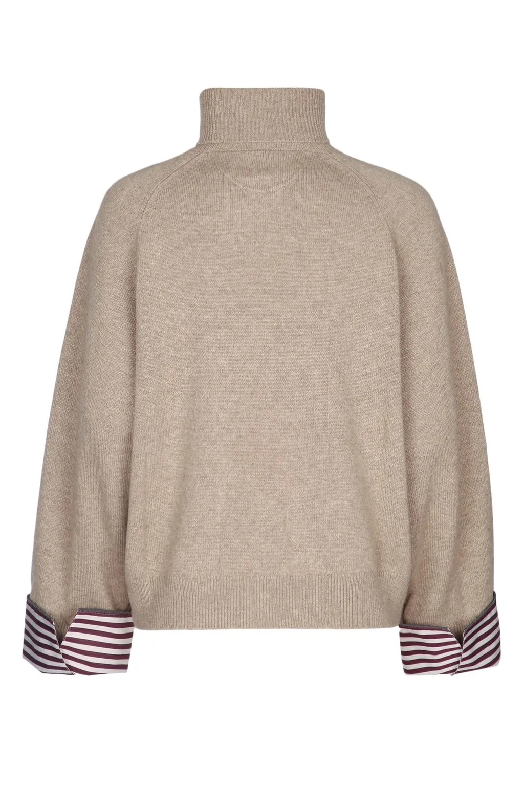 Roll Neck Stripe Detailed Sweater