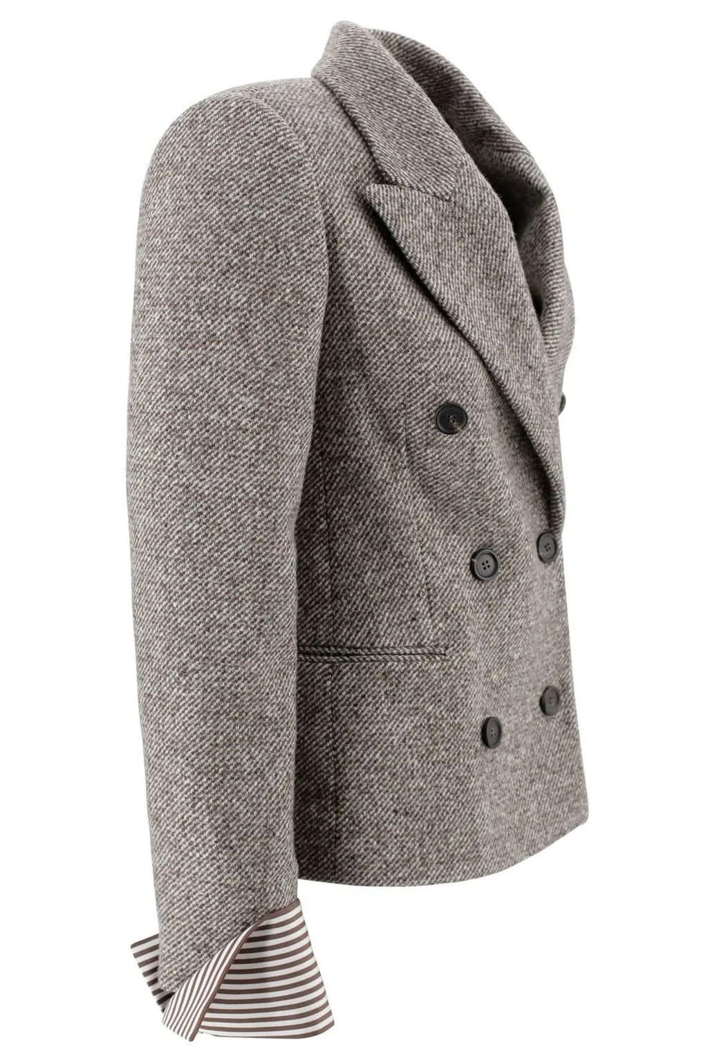 Peak Lapel Double-Breasted Blazer