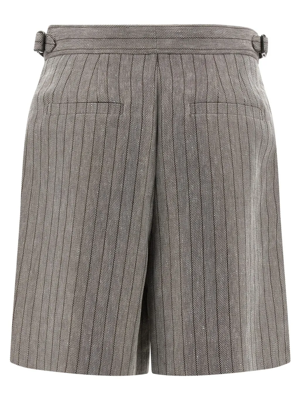 Stripe Detailed Pleated Shorts