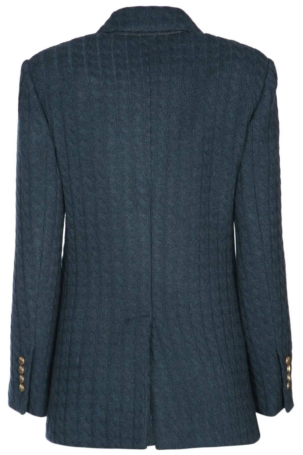 Double-Breasted Knitted Blazer