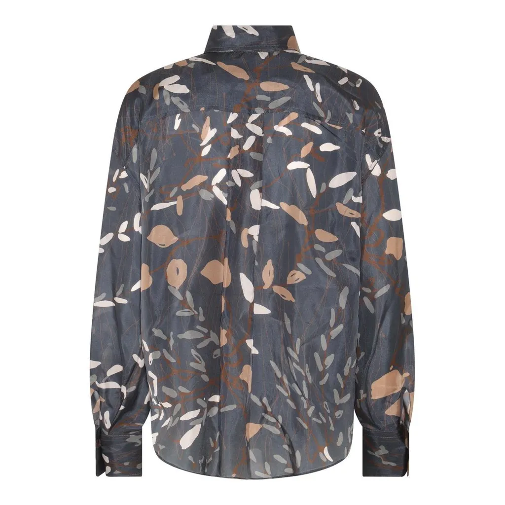 Pattern Printed Button-Up Shirt