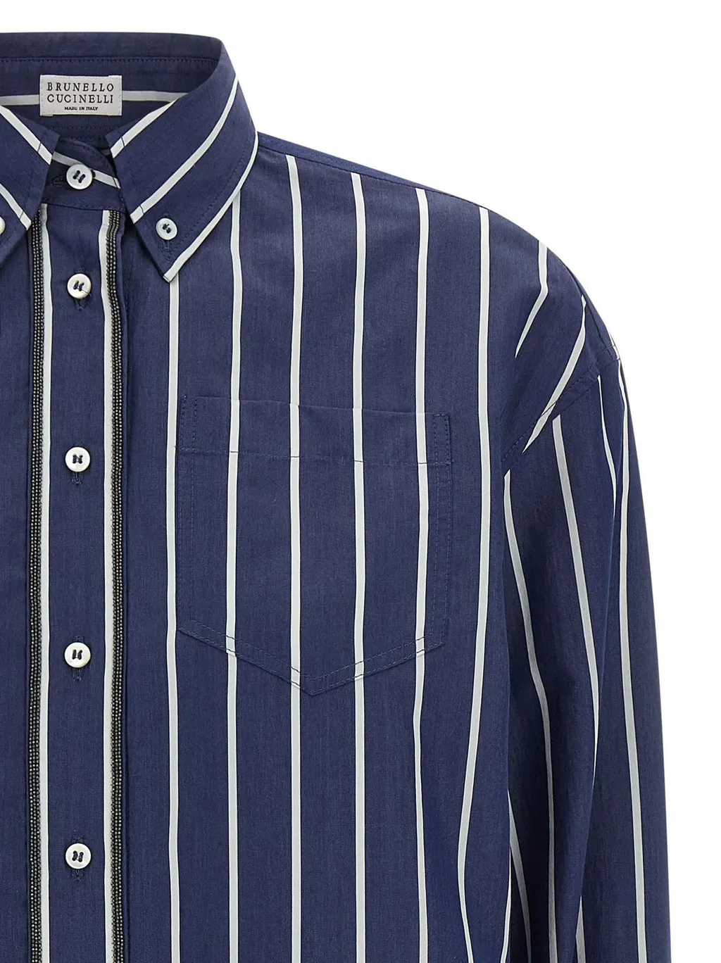 Striped Button-Up Shirt