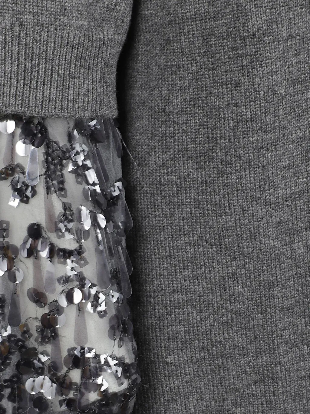Sequin Embellished Knitted Mini Dress