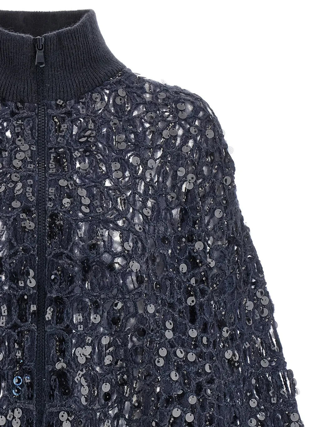 Dazzling Embroidered Knit Cardigan
