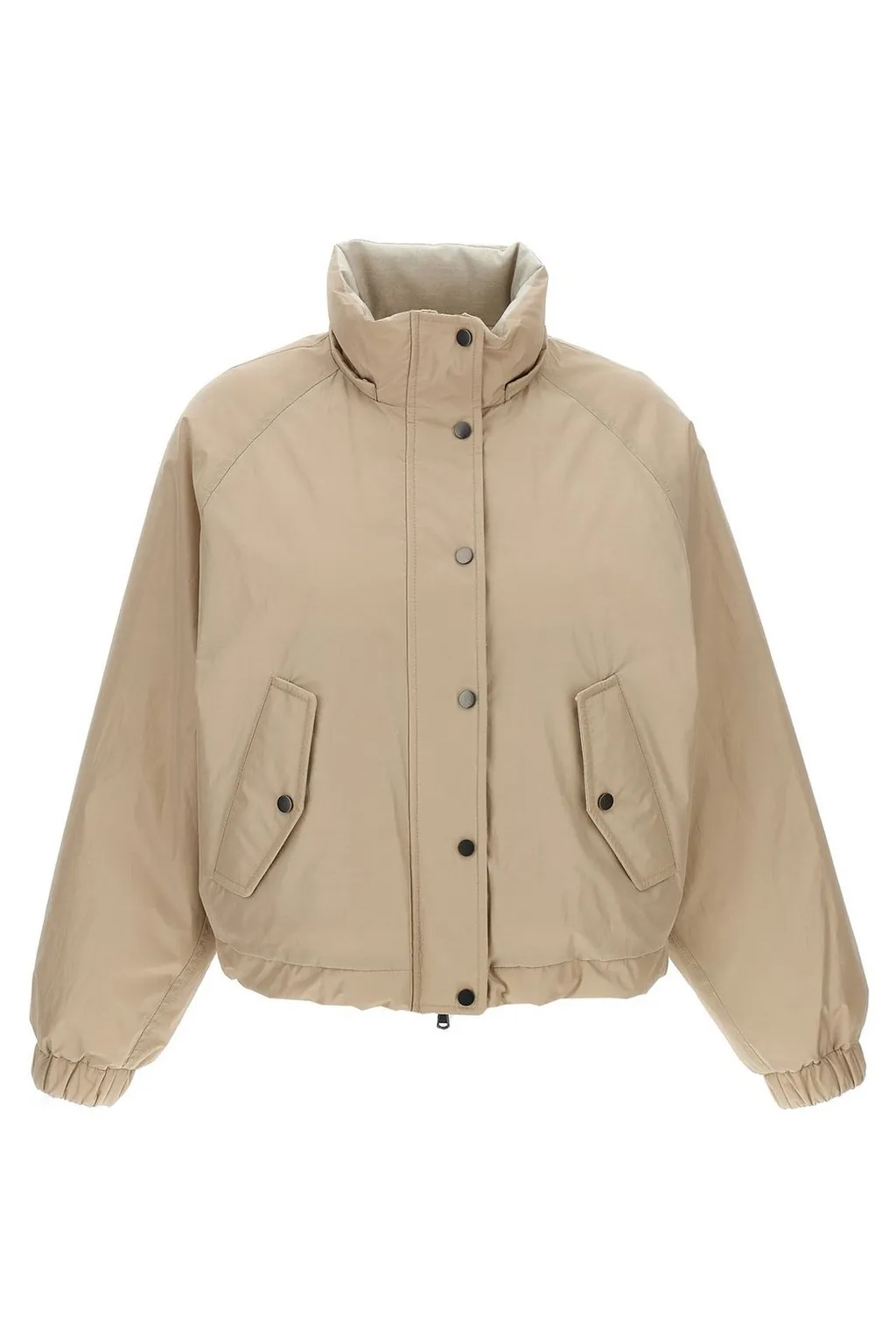 Buttoned Cropped Down Jacket