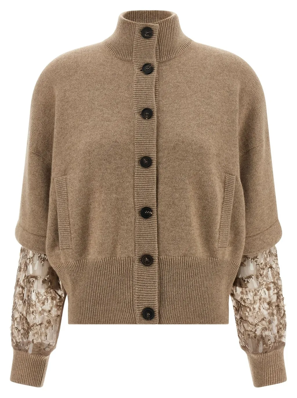 Sequin Embellished Knitted Cardigan