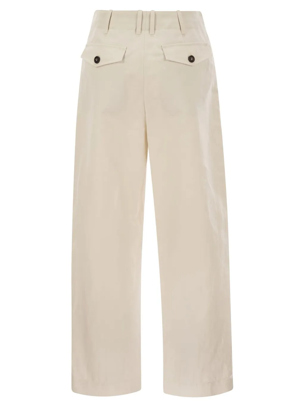 Front Pleat Straight-Leg Trousers