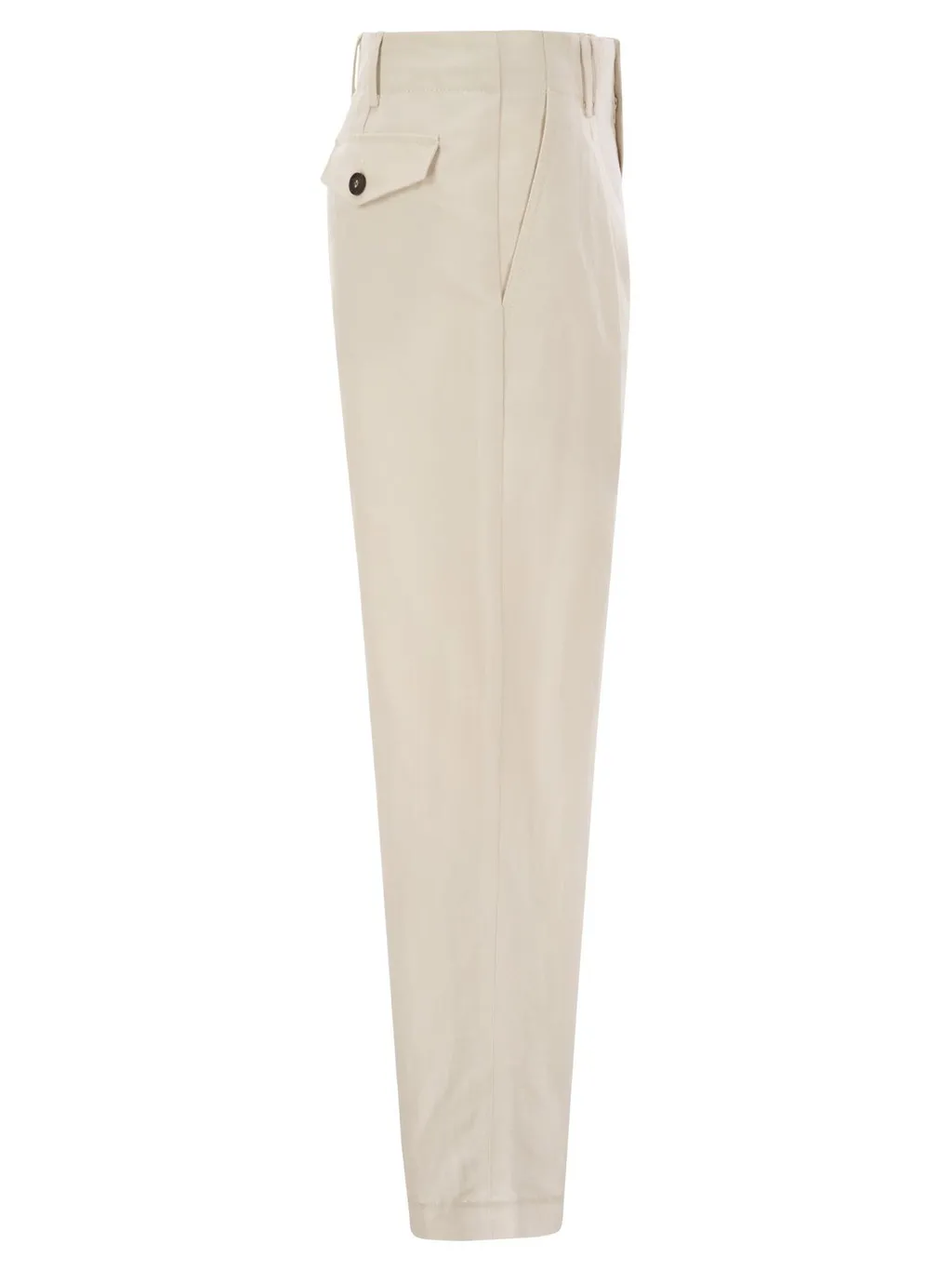 Front Pleat Straight-Leg Trousers