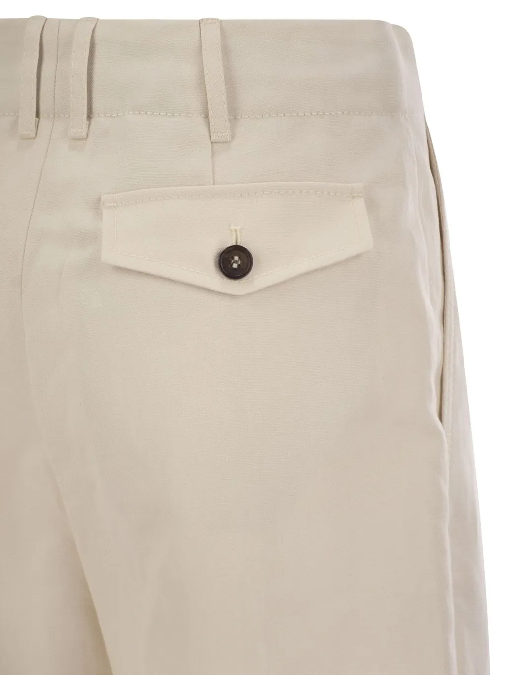 Front Pleat Straight-Leg Trousers